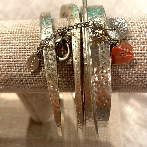 Chico’s Set of 3 Gold-toned Bangle Bracelets - Picture 1 of 5